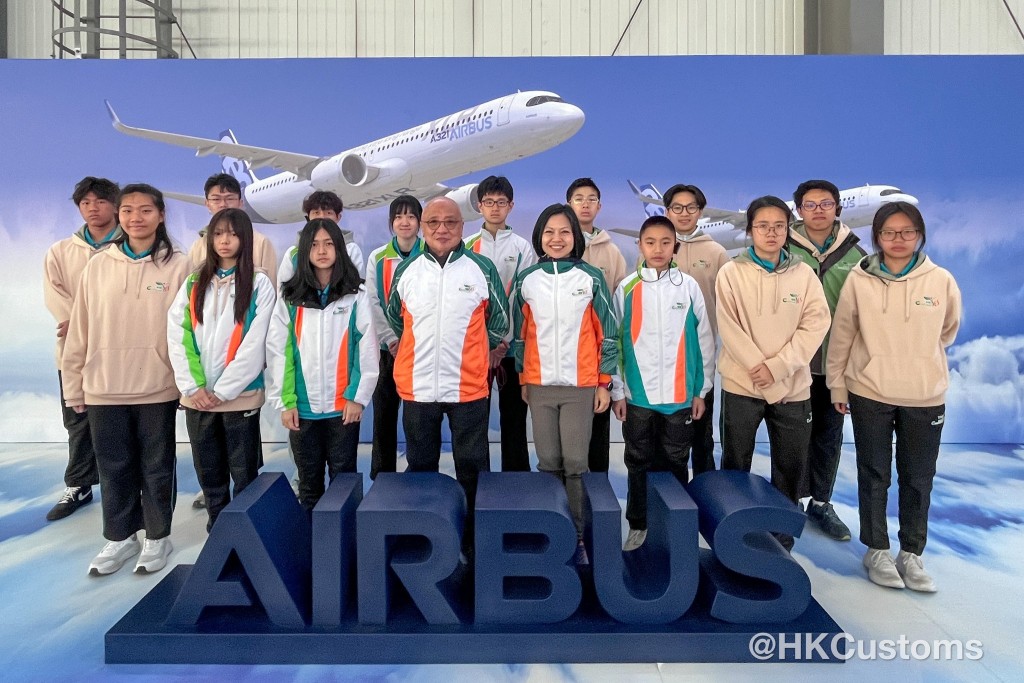 Customs YES會員在今次文化探索之旅，曾到「兩航起義」主題展館及空中客車（天津）總裝有限公司。香港海關FB圖片