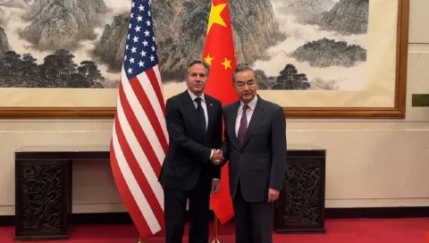 王毅和布林肯今晨在北京會談。