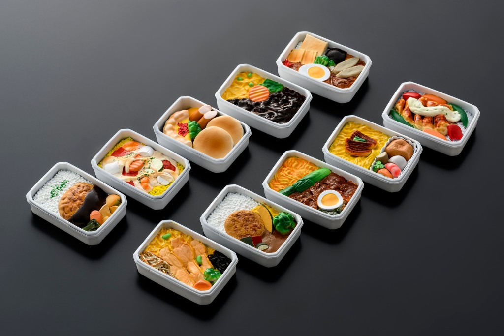 ANA航空飞机餐袖珍食物模型一共有10款（图片来源：Facebook@ANA.台湾）