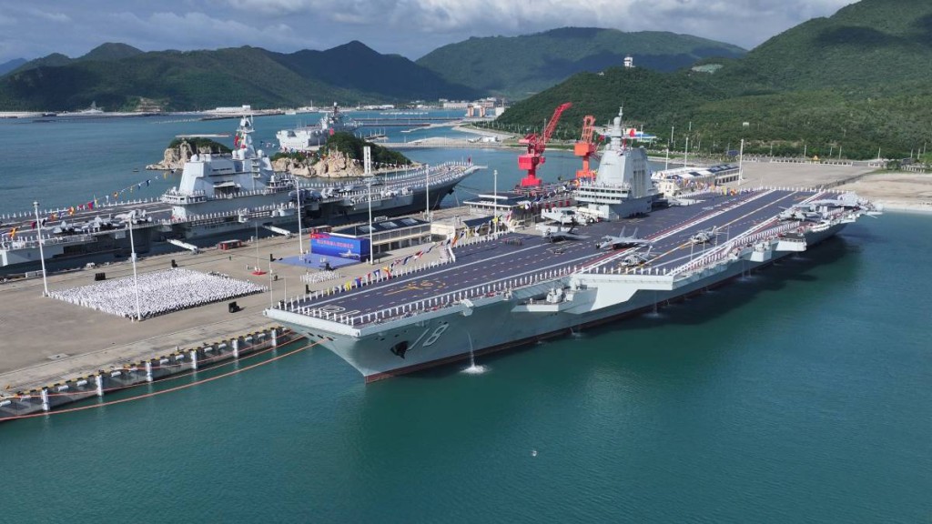 福建艦常駐三亞鎮守南海。新華社