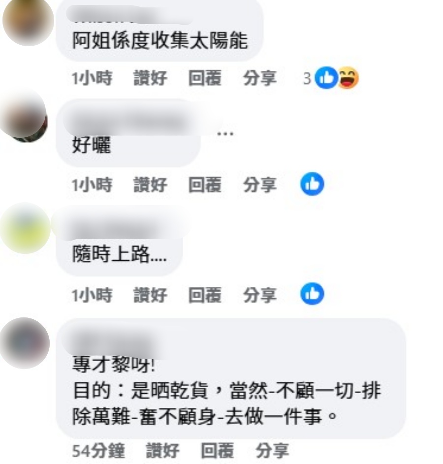 網民紛留言該名婦人夠膽色，隨時會發生意外。網圖