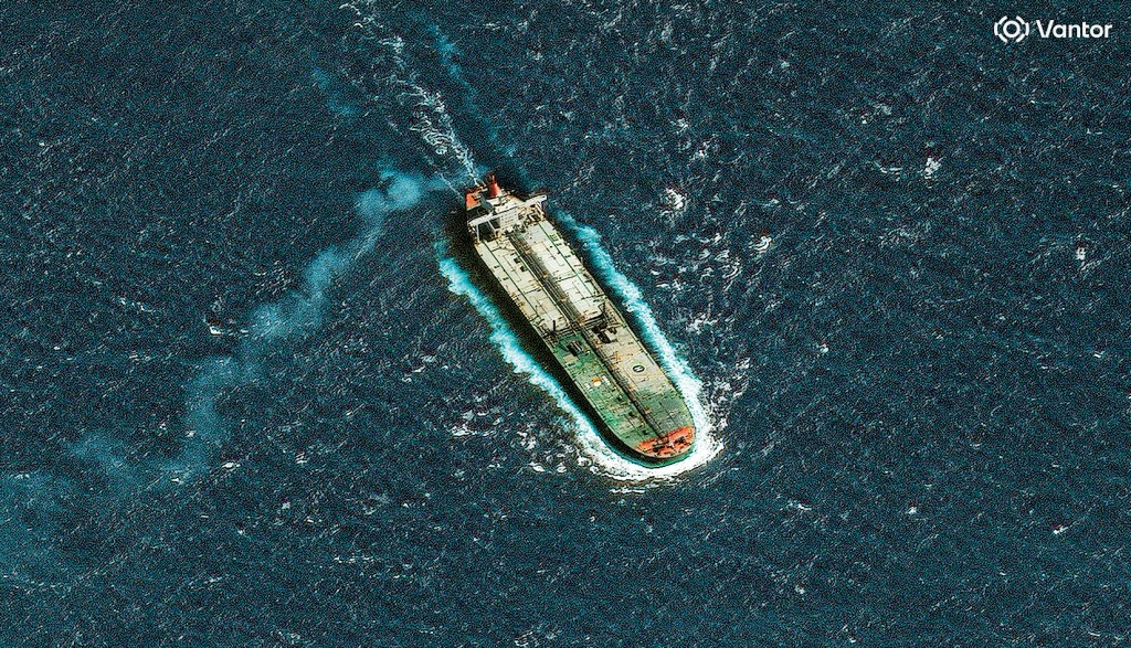 美國早前在委內瑞拉附近海域押斯一艘油輪。 