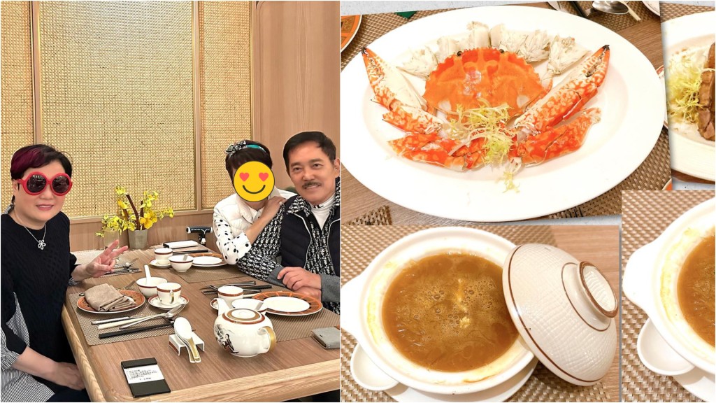 狄波拉戴可愛髮帶少女造型與陳淑芬飯敍   容光煥發與老公鬍鬚Kong一動作甜到漏