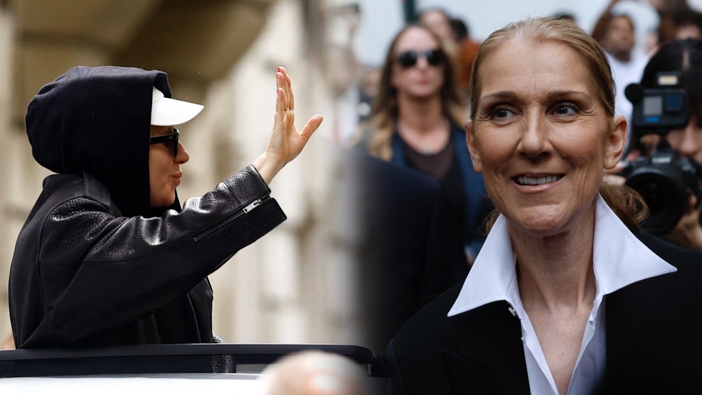 Lady Gaga（左）和Céline Dion近日分别在巴黎现身，有传两人将为奥运开幕合唱。 路透社