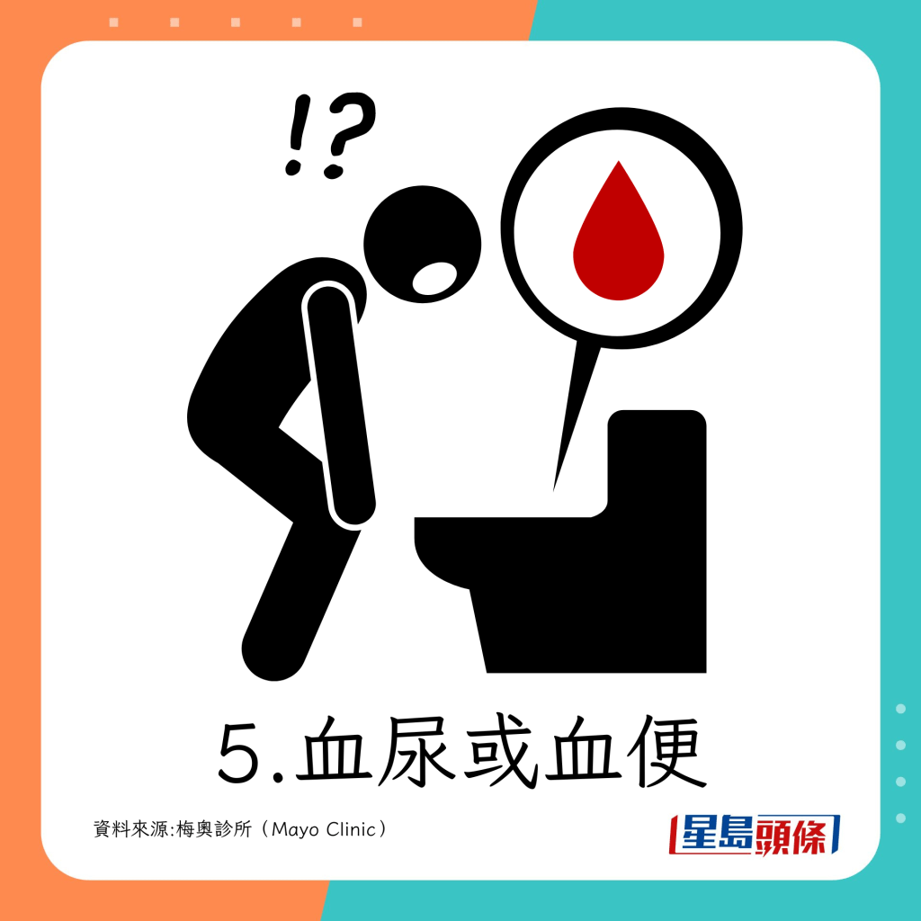 5.血尿或血便