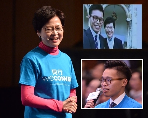 林鄭月娥表示，兒子聽見她打算參選後曾說出「我反對」，一度不聽電話。