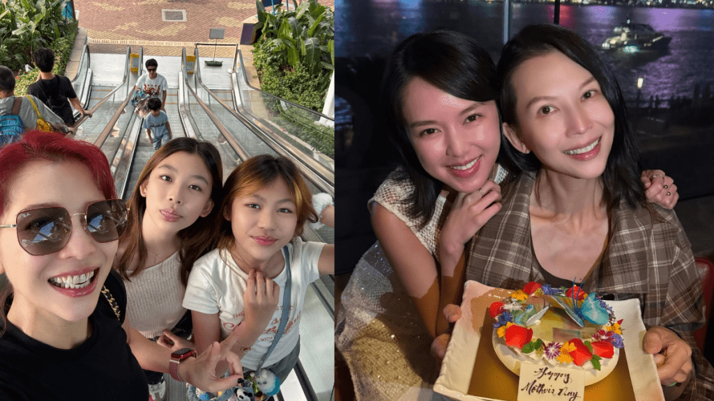 52歲蔡少芬與「愛女」一家三口飯敘  蘇麗珊顏值竟輸給「妹妹」  張晉兩女一個原因完勝
