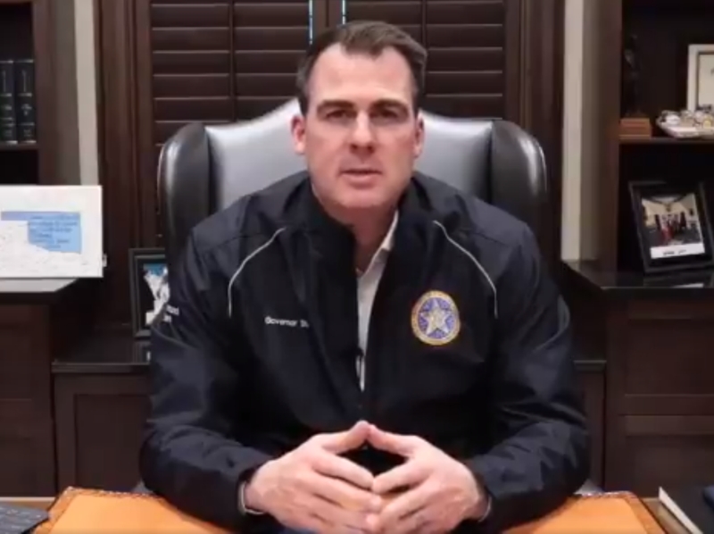 俄克拉荷馬州州長斯蒂特（Kevin Stitt）也發佈命令，宣佈該州進入緊急狀態。(網圖)