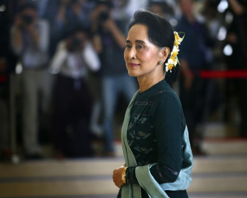 昂山素姬被控收取大筆賄賂等多項罪名。美聯社資料圖片