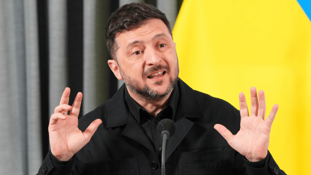 澤連斯基考慮設立非軍事區。美聯社