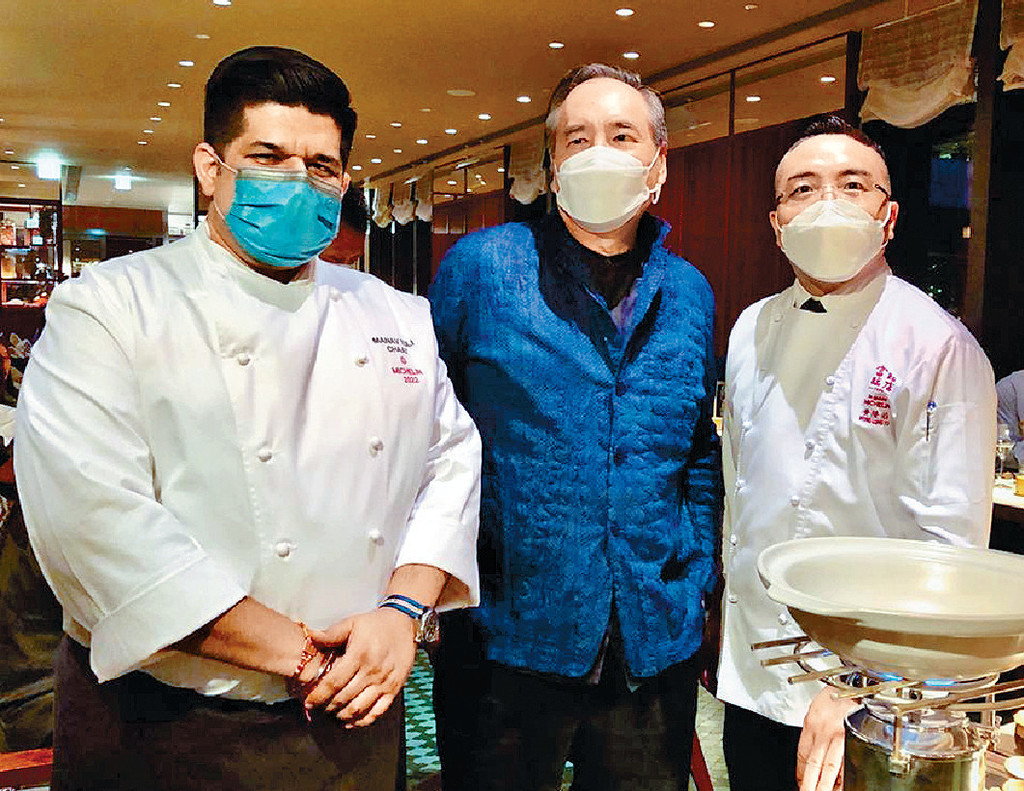 ■跟「富臨」黃隆滔和「Chaat」Chef Manav Tuli在「Chaat」合照
