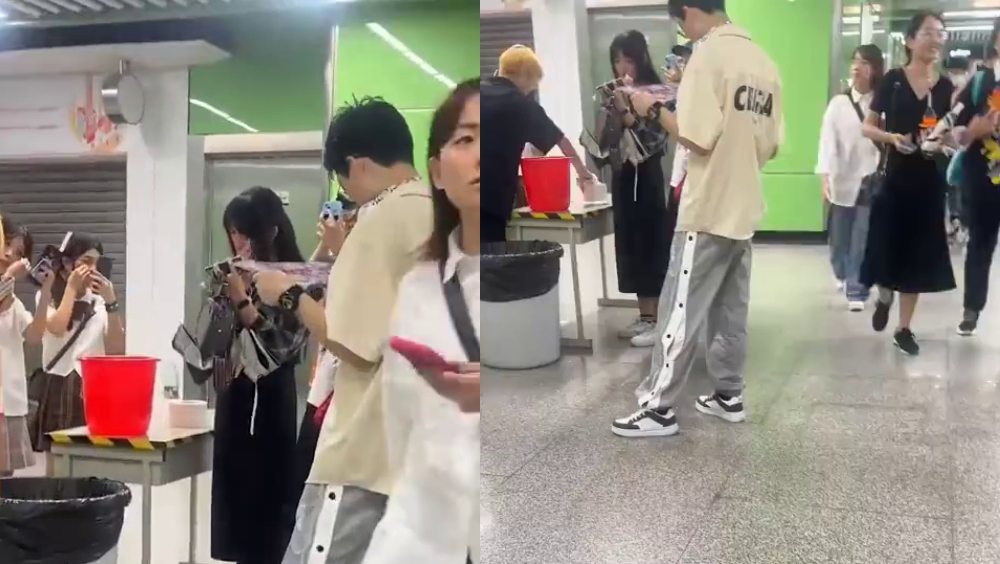 廣州地鐵站出現乘客集體卸妝,只因卸妝才能搭車。