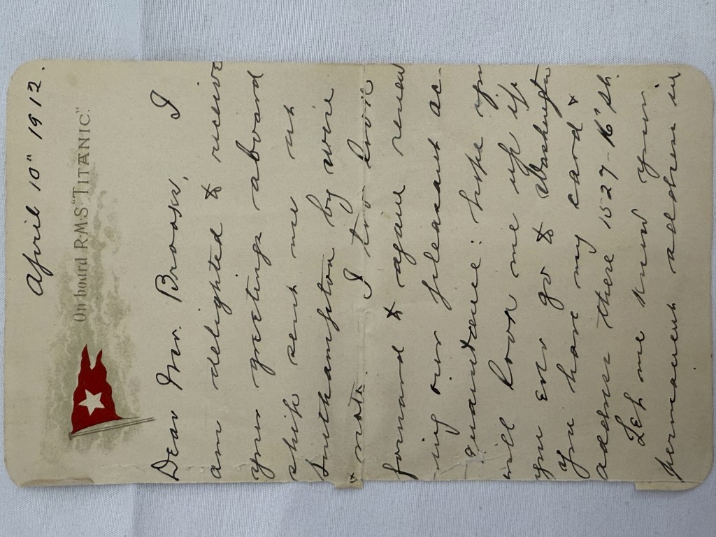 铁达尼号生还者的信｜30万英镑成交“是艘好船……等旅程结束再评价” | 星岛加拿大都市网多伦多