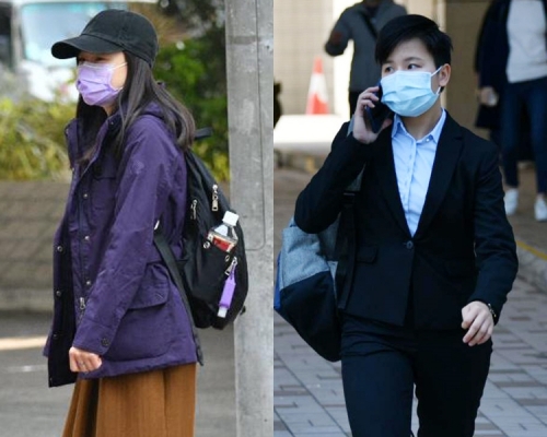 被告張予婕(左);女警員傅志芬(右)。