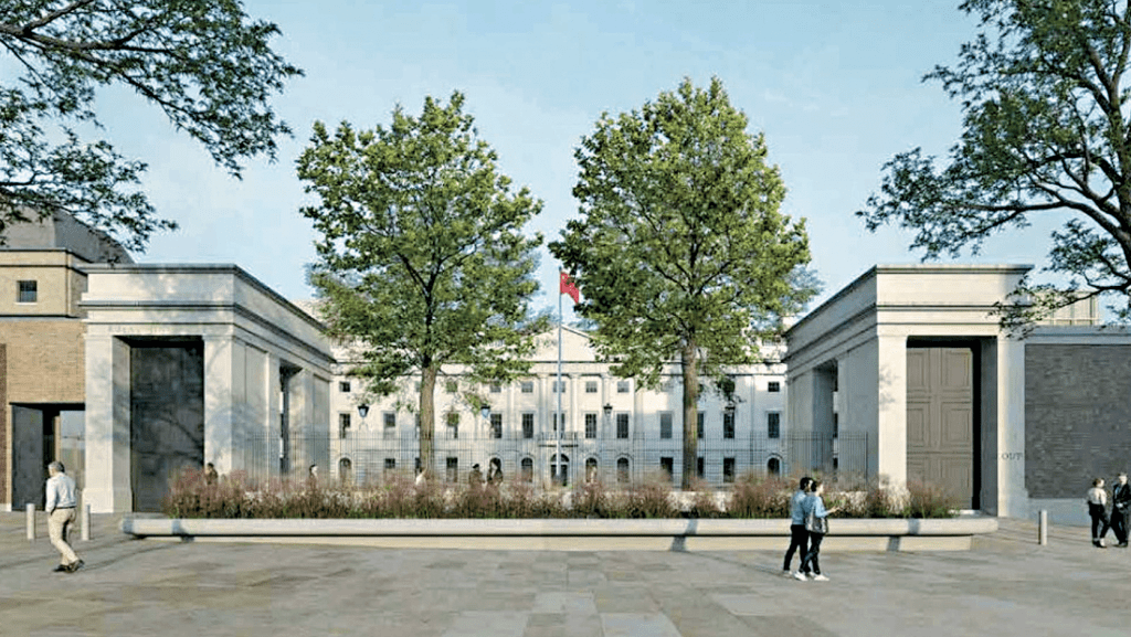 英國政府昨日宣布批准中國在倫敦市中心興建新「巨型使館」的計劃,結束長達七年多的審批拖延,被視為中英關係近期回暖的重要訊號。 英國政府昨日宣布批准中國在倫敦市中心興建新「巨型使館」的計劃,結束長達七年多的審批拖延,被視為中英關係近期回暖的重要訊號。