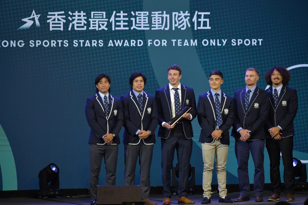 最佳田运动队伍是香港男子七人榄球队。 陈极彰摄