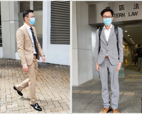 被告林栢榮(左),及事主袁海文(右)。陳子豪攝