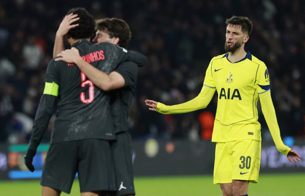 熱刺作客3：5不敵巴黎聖日耳門。路透社