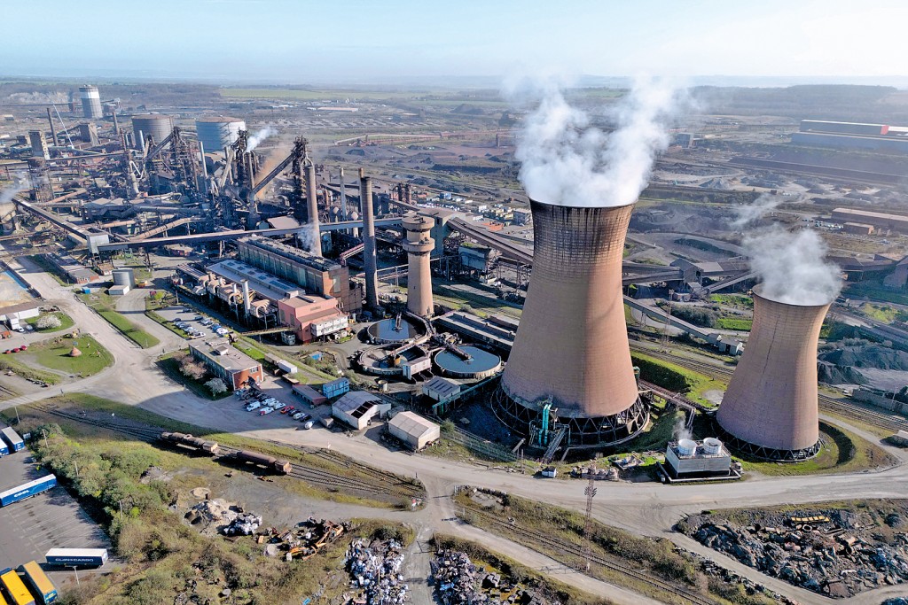 英國鋼鐵公司在斯肯索普的工廠。