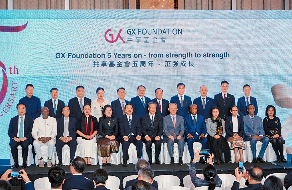 人道救援組織「共享基金會」舉辦5周年慶祝酒會,行政長官李家超致辭。