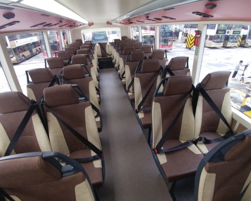 九巴宣布今年起陸續全車裝安全帶。