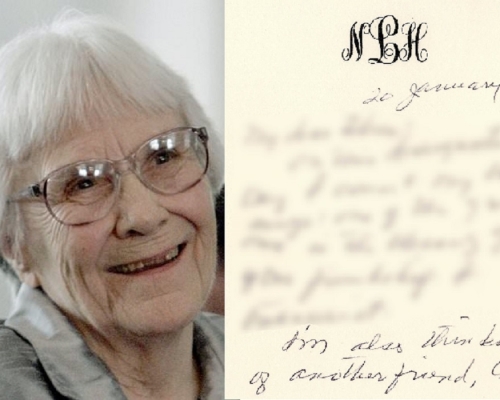 哈珀．李的一批手寫信函拍賣，以12500美元成交。網圖