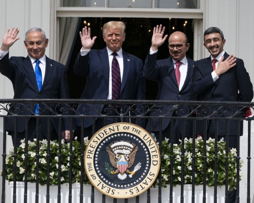 巴林上周與阿聯酋一起在美國白宮簽約，與以色列正式建交。AP資料圖片