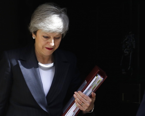 英國傳媒報道首相文翠珊本周五宣布下台日期。AP圖片