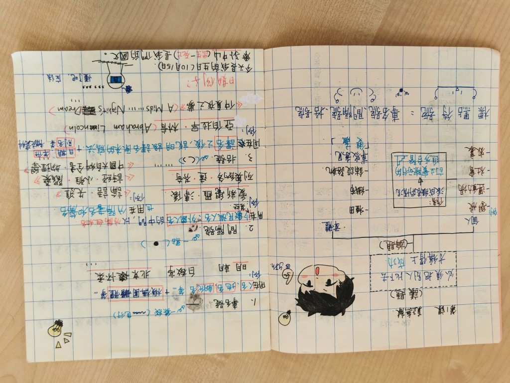 老師指導學生製作筆記,培養主動學習的態度和能力。(圖片來源:受訪學校提供) 老師指導學生製作筆記,培養主動學習的態度和能力。(圖片來源:受訪學校提供)