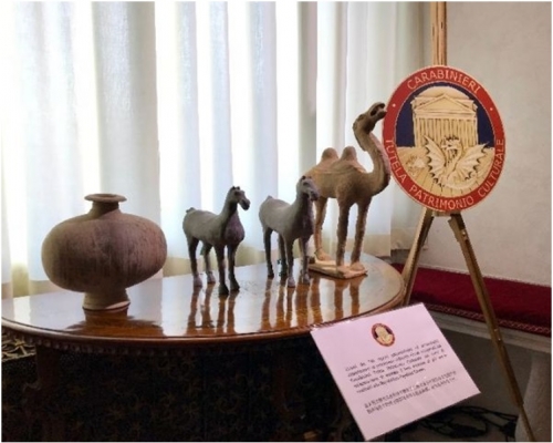 意大利歸還796件文物予中國。 新華社