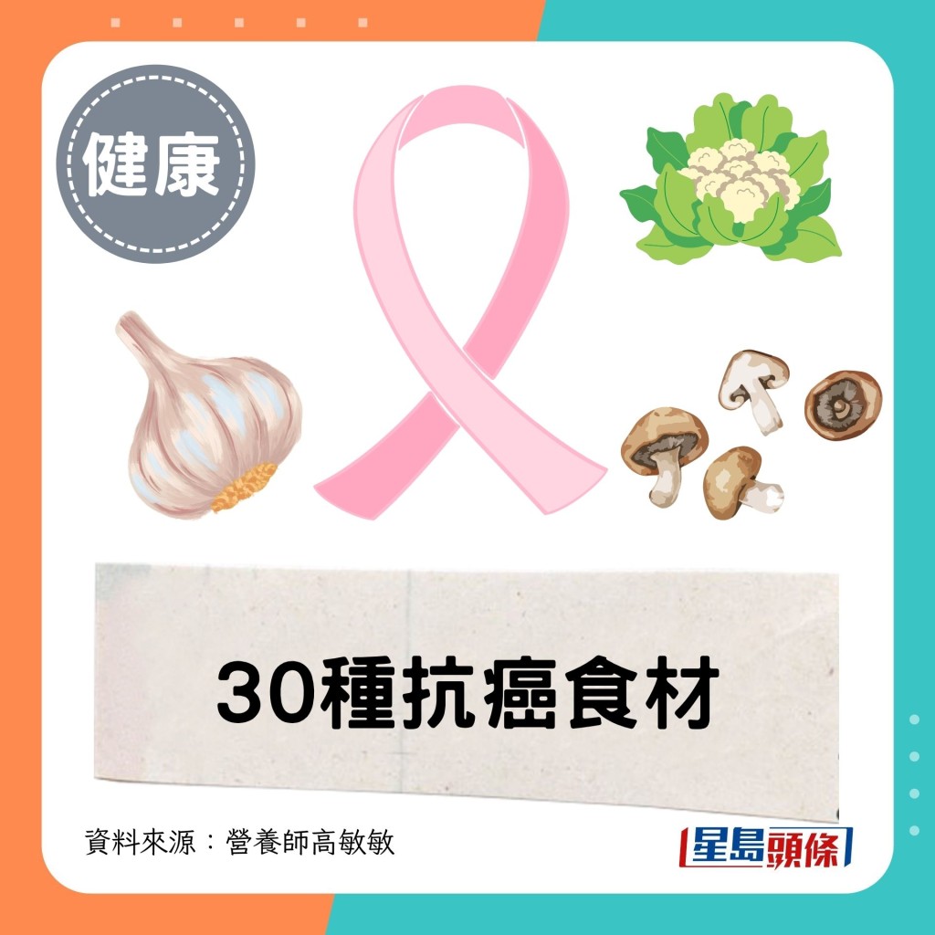 美国癌症基金会公布30种抗癌食材 对抗肺癌/乳腺癌/大肠癌多种癌症  辣椒/大蒜都上榜？