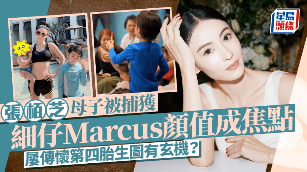 張栢芝母子被捕獲！細仔Marcus顏值成焦點 屢傳懷第四胎生圖有玄機？