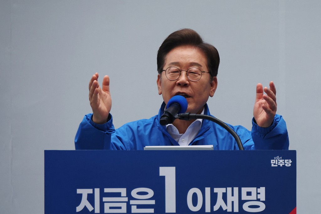 李在明強調，若當選總統，將推行務實外交。路透社