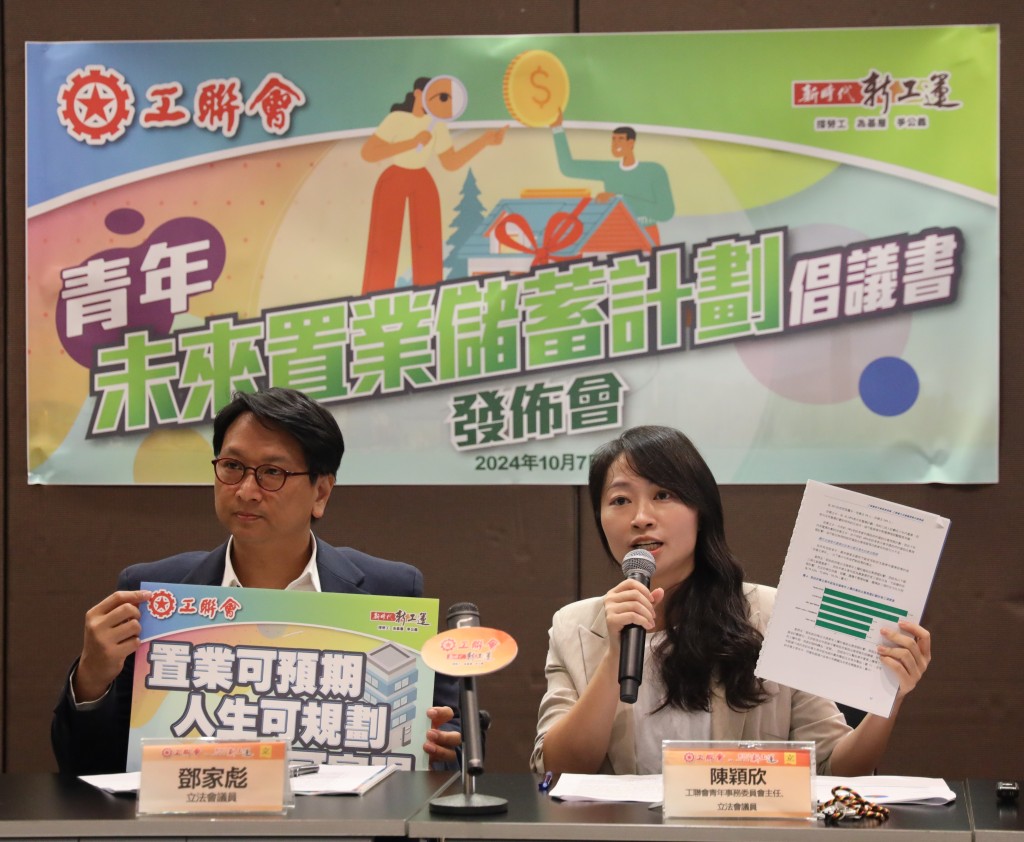 工聯會立法會議員鄧家彪、陳穎欣講述了青年置業困難的情況，以及對政府支援青年置業政策的期望。