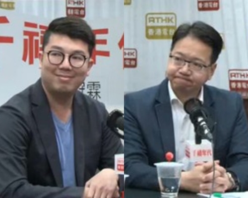 莫乃光(右)認為胡官薯片金句多,而劉國勳(左)則認為林鄭重政策有承擔。