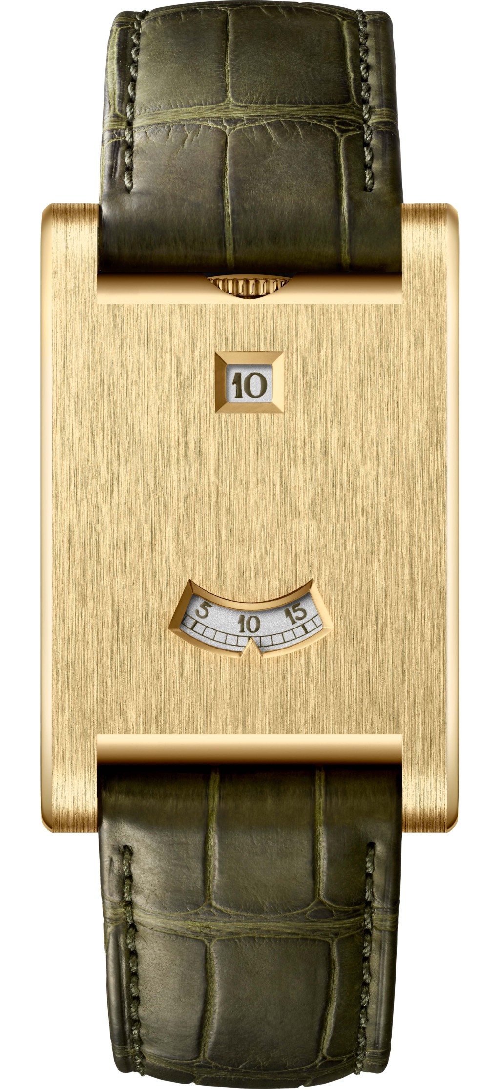 Cartier Privé Tank à Guichets ,錶殼:37.6×24.8mm黃金/ 機芯:9755 MC手上鏈/ 售價:待詢。 Cartier Privé Tank à Guichets ,錶殼:37.6×24.8mm黃金/ 機芯:9755 MC手上鏈/ 售價:待詢。