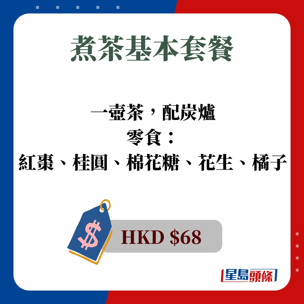 煮茶基本套餐 HKD $68