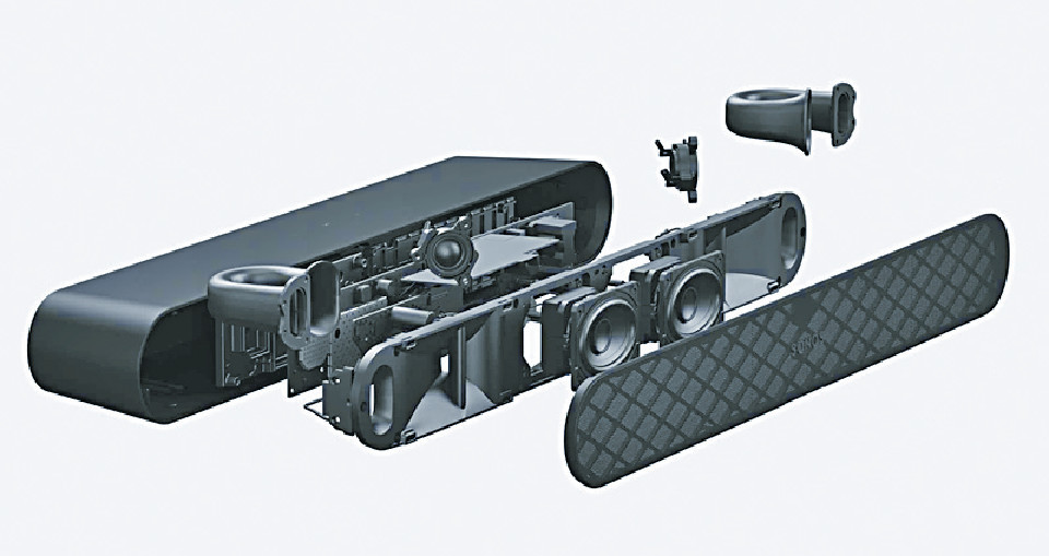 ■Ray內置兩個高音及兩個中低音單元，各有Class-D放大器獨立驅動。