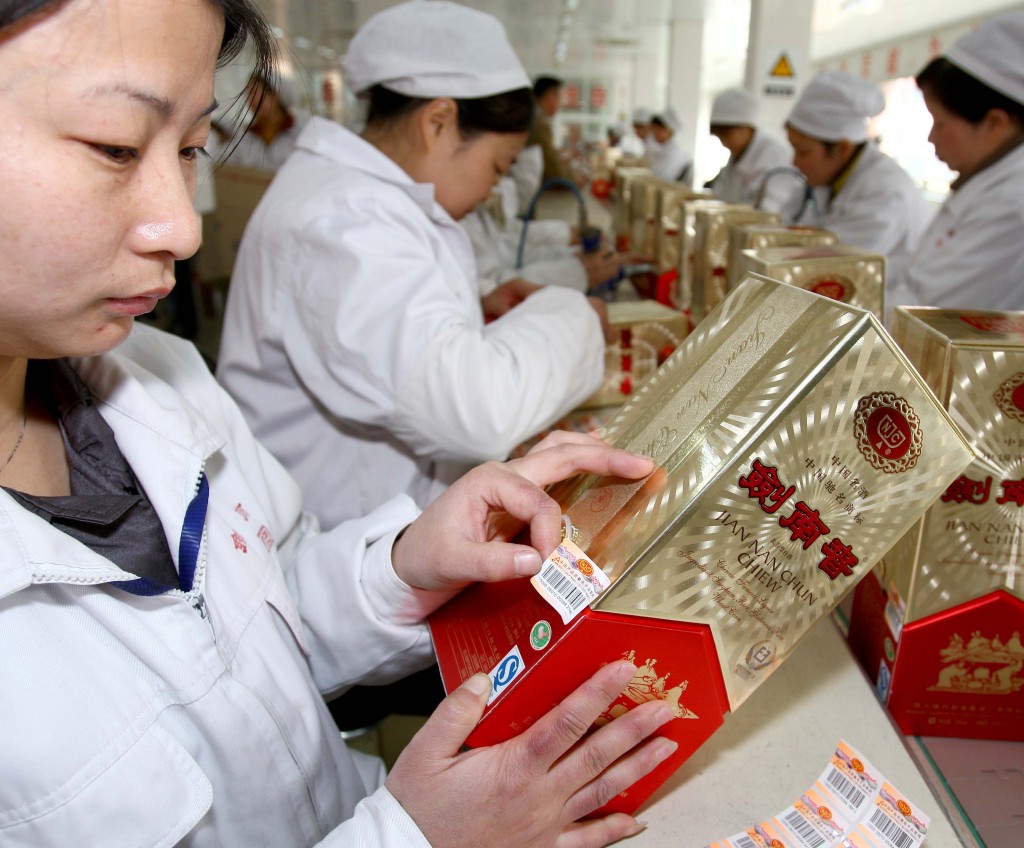 四川劍南春是中國著名大型白酒企業。新華社