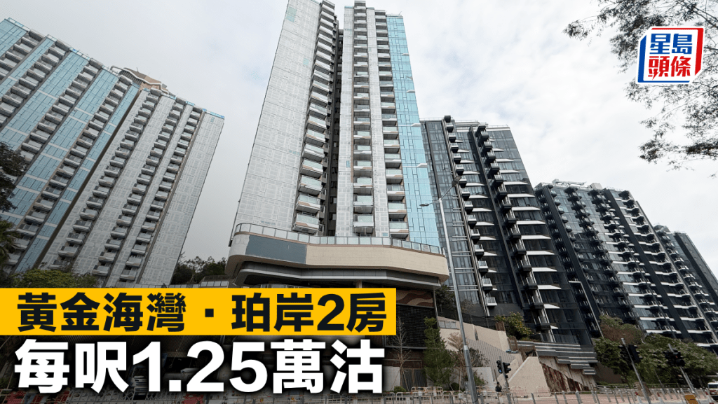黃金海灣.珀岸2房 每呎1.25萬沽