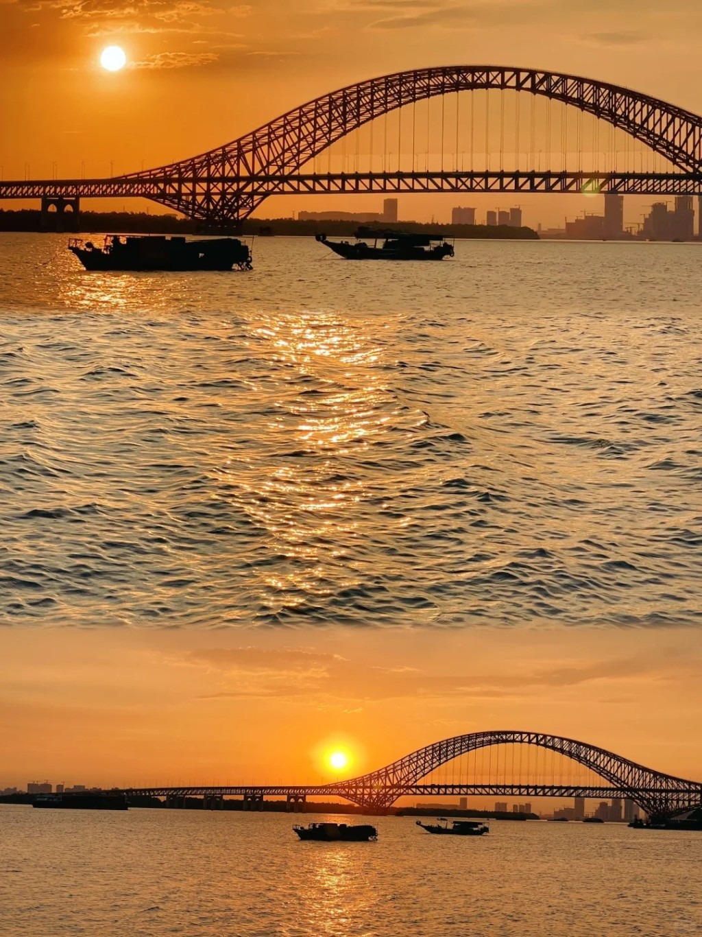 傍晚時間還可以往鳧洲大橋方向行，欣賞絕美的日落晚霞（圖片來源：小紅書）