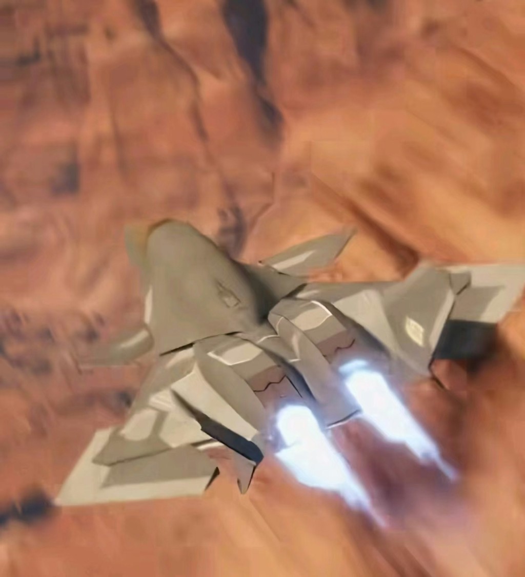 「白帝」空天戰機。央視 「白帝」空天戰機。央視