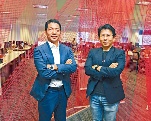 AQUMON行政總裁兼聯合創辦人雷春然（左），及量化研究主管兼聯合創始人黃耀東。褚樂琪攝