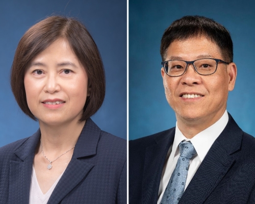 屋宇署副署長余寶美(左)將接替余德祥(右)出任署長。政府新聞處圖片