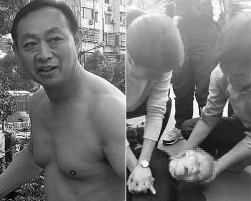 眾人迅速將婆婆帶到岸邊,從死神手中搶回一命。