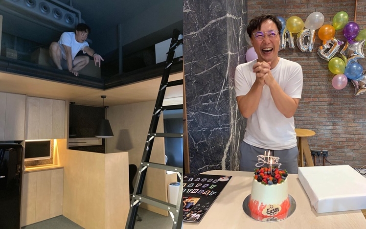留家抗疫的Eason,讓豪宅部份曝光。
