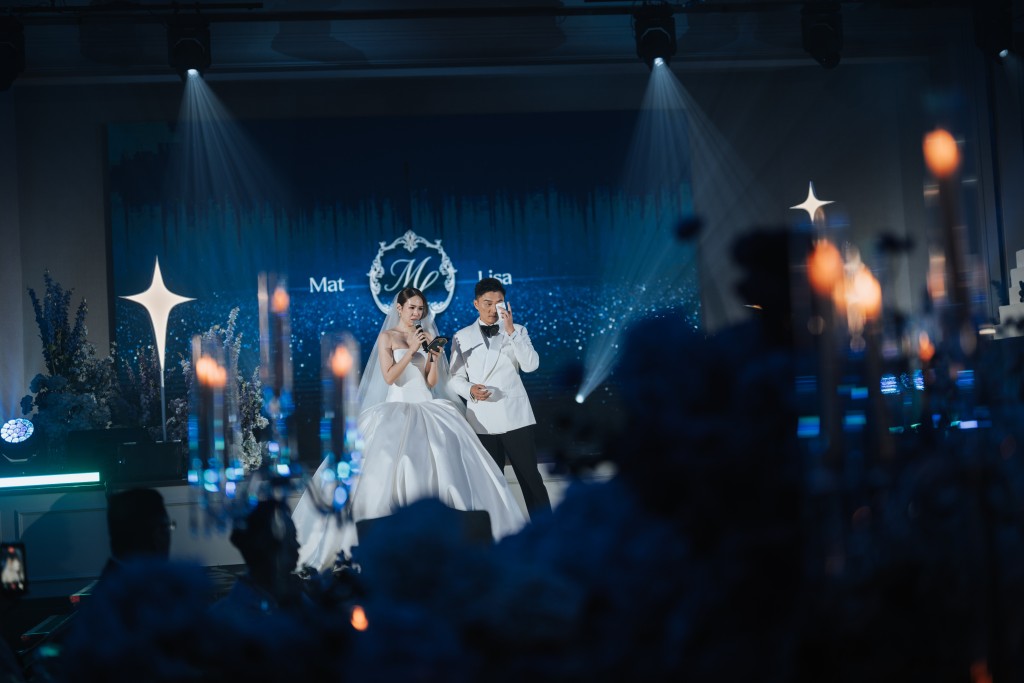 楊明、莊思明完成夢幻婚禮。 楊明、莊思明完成夢幻婚禮。