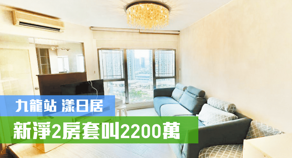 九龍站漾日居2座中層B室，實用面積931方呎，現時叫價2200萬。