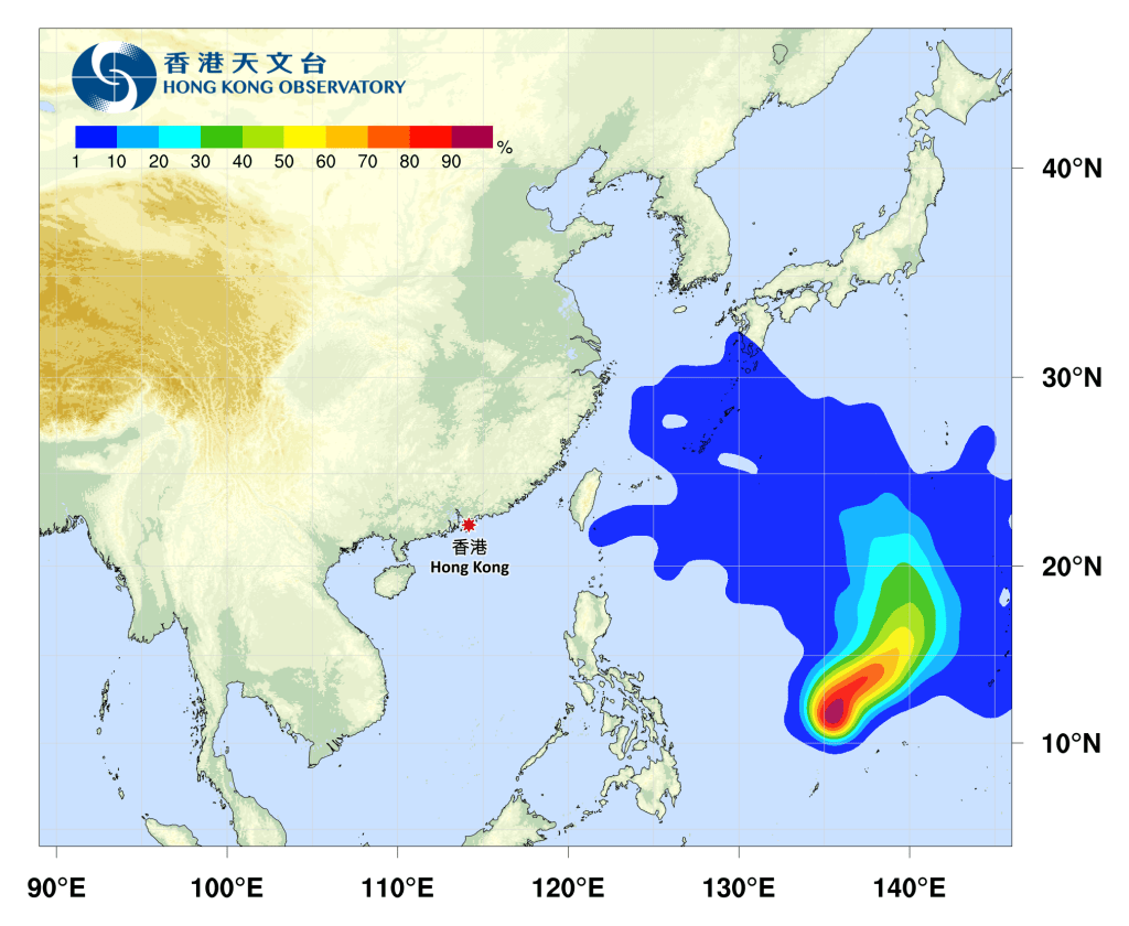 圖為雅蒲島附近的熱帶低氣壓。 圖為雅蒲島附近的熱帶低氣壓。