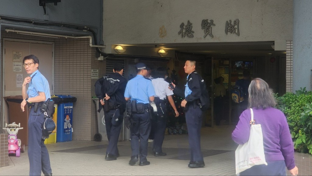 警員在場調查。黃文威攝